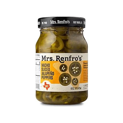 Order Mrs. Renfro's Nacho Sliced Jalapeno Peppers 16oz food online from Everyday Needs by Gopuff store, Stockton on bringmethat.com