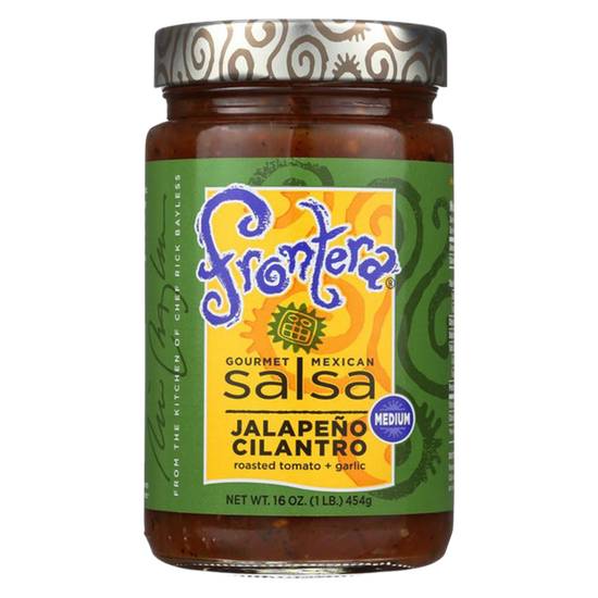 Order Frontera Medium Jalapeno Cilantro Salsa 16oz food online from Everyday Needs by Gopuff store, Santa Rosa on bringmethat.com
