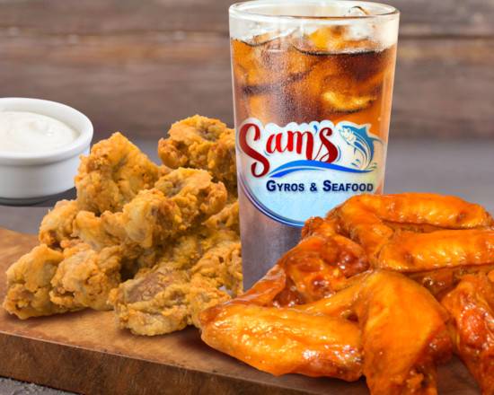 Order #9 Wings & Liver or Gizzards food online from Sam Gyro & Seafood store, Saint Petersburg on bringmethat.com