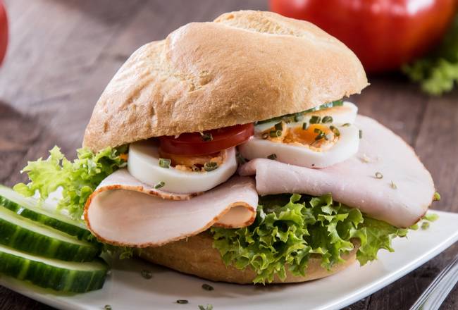 Order The Turkey Breast Sandwich food online from The Sandwich Cafe store, San Diego on bringmethat.com
