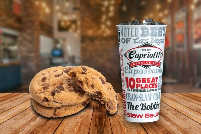 Order Combo Cookie & Medium Fountain Drink food online from Capriotti store, Grand Rapids on bringmethat.com