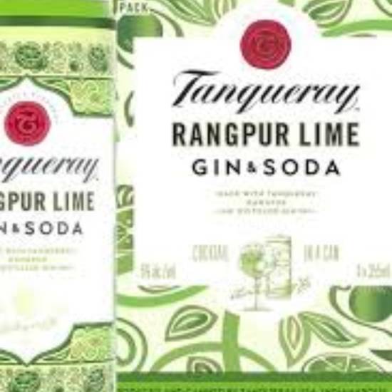 Order Tanqueray RANGPUR LIME GIN & SODA food online from The Village Store store, San Diego on bringmethat.com