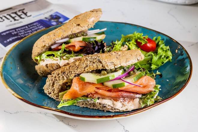 Order Salmon Sandwich food online from Crema Gourmet Espresso Bar store, Miami on bringmethat.com