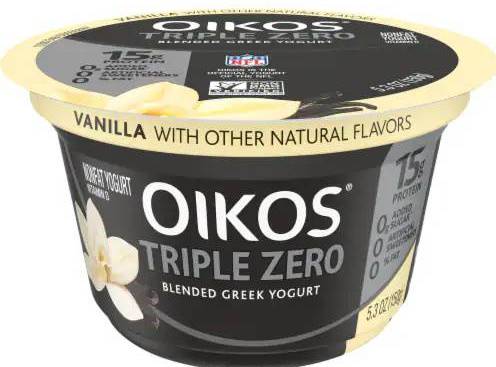 Order Oikos Triple Zero Vanilla  food online from Fresko Market store, Miami on bringmethat.com