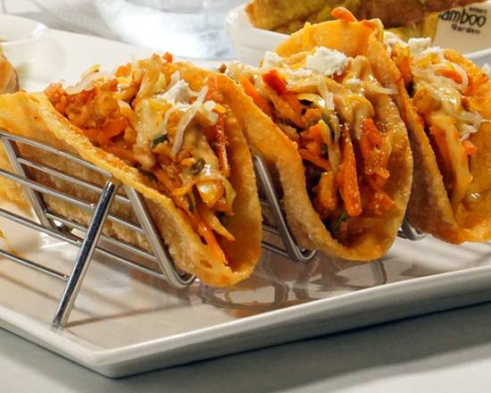 Order Paneer Tacos (3 pcs) food online from Inchin Bamboo Garden store, San Ramon on bringmethat.com