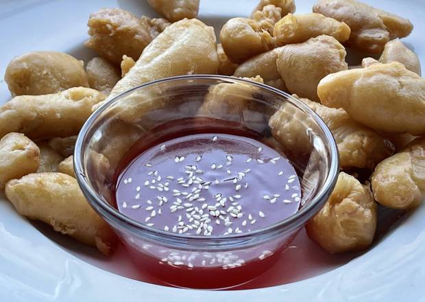 Order SWEET & SOUR CHICKEN 甜酸鸡 food online from Johnny Carinos Italian Restaurant store, San Antonio on bringmethat.com