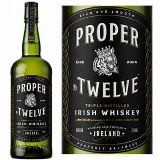 Order PROPER TWELVE IRISH WHISKEY 750ML food online from Rocky Liquor store, Claremont on bringmethat.com