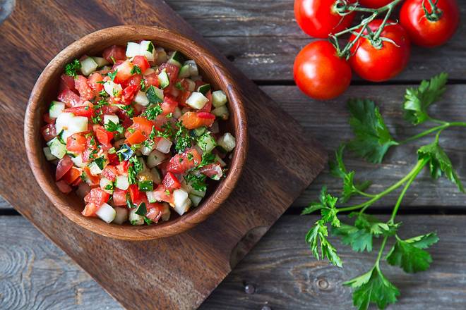 Order Tomato Cucumber Mix food online from Sajj store, San Francisco on bringmethat.com