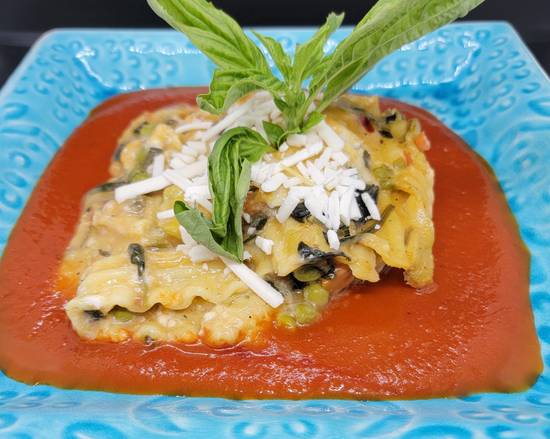 Order Vegan Vegetable Lasagna food online from Pizzanada store, Bloomfield on bringmethat.com