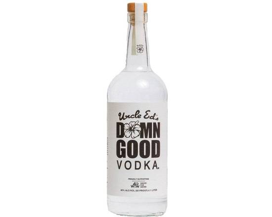 Order Uncle Ed's Damnn Good Vodka (1 Liter) food online from Santa Monica Liquor store, Santa Monica on bringmethat.com