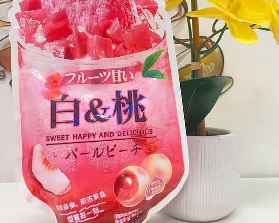 Order Sweet Happy & Delicious Peach Boba Pearl 120g food online from Icream Yogurt & Crepes store, Falls Church on bringmethat.com