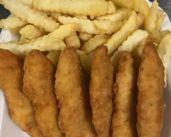 Order Chicken tender (6 pcs) w/FF food online from Kenny's Sub Shop store, Beltsville on bringmethat.com