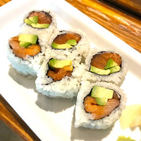 Order Salmon Avocado Cut Roll food online from K-ZO Restaurant store, Culver City on bringmethat.com