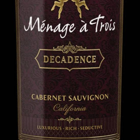 Order Menage a Trois Decadence Cab 750ml 13.5%ABV food online from Princess Liquors store, Port Saint Lucie on bringmethat.com