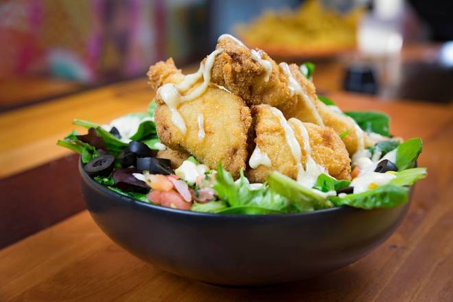 Order Fish Salad (Chips Included) food online from Xochimex Cantina Grill store, Miami on bringmethat.com