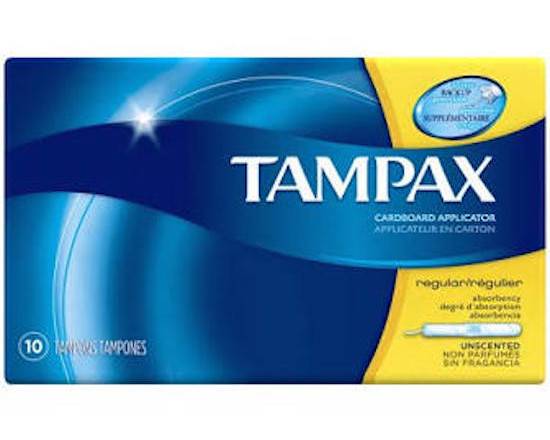 Order Tampax Regular 10 Count food online from George's Market store, San Francisco on bringmethat.com