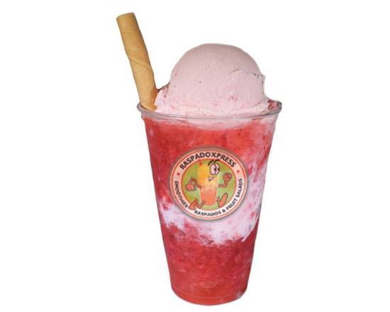 Order Strawberry Obispo (24 oz) food online from Raspado Xpress store, Pomona on bringmethat.com