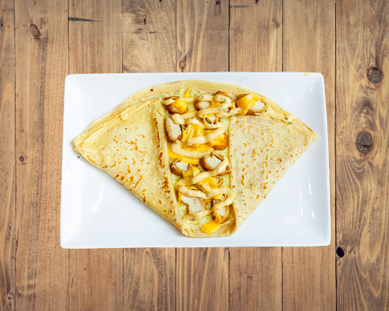 Crêpe salée poulet fromage