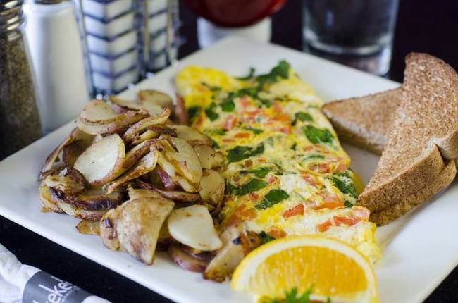Order Greek Omelet food online from KeKe's Breakfast Cafe store, Orlando on bringmethat.com