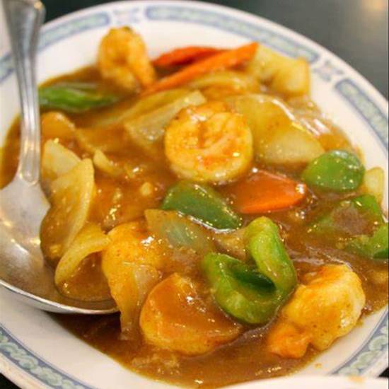 Order 91. Curry Shrimp with Onion food online from Excel Chinese Restaurant store, South Chesterfield on bringmethat.com