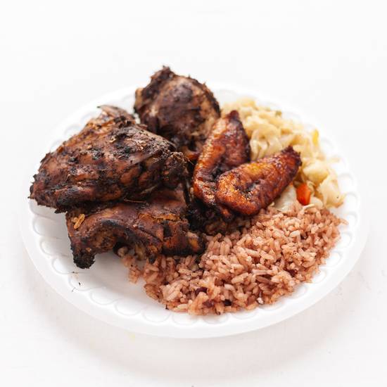 Order Jerk Chicken White Meat Large food online from Lawrence Caribbean Restaurant store, Charlotte on bringmethat.com