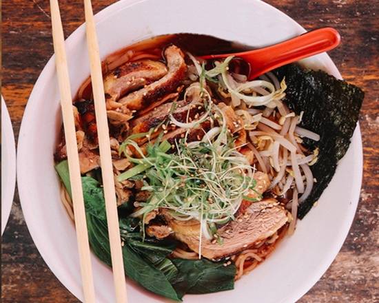 Order 5 Spice Duck Ramen food online from Ramen Lab Eatery store, Boca Raton on bringmethat.com
