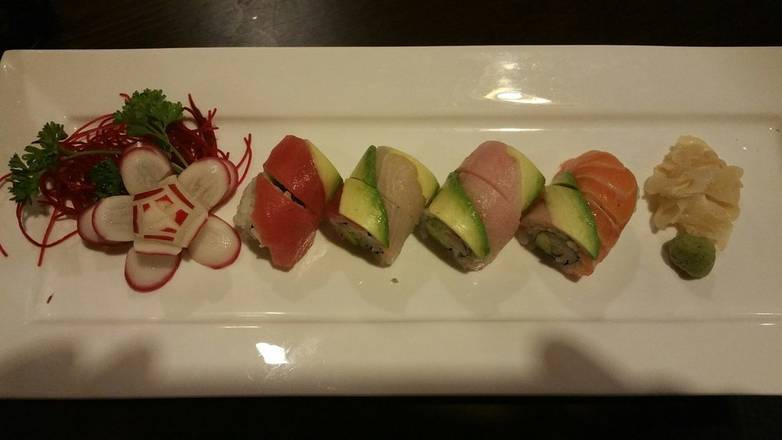 Order Rainbow Roll food online from Sushi Bear Sushi & Grill store, Jacksonville on bringmethat.com