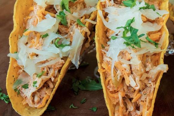 Order Chicken Tacos (3 pcs) food online from El Canelo store, New Castle on bringmethat.com