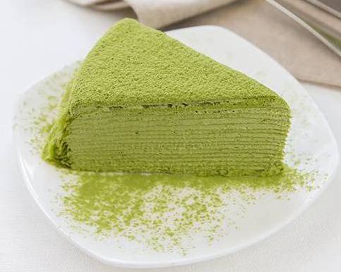 Order Matcha Crepe Cake (抹茶千层糕) food online from Kyuramen 九汤屋 store, Cherry Hill on bringmethat.com