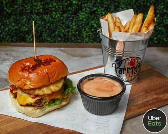 Order Hawaiana Burger food online from Parriyas Restaurant store, West New York on bringmethat.com