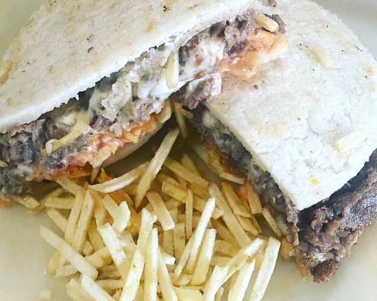 Order Arepa with chiken or steak food online from The Grove Coffee House store, Davie on bringmethat.com