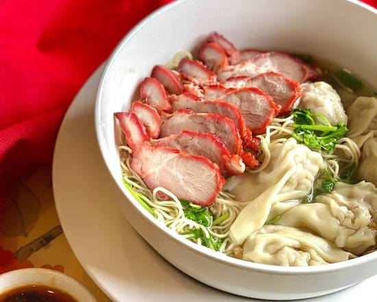 Order NS3. BBQ Pork Wonton Noodle Soup food online from Din Ho Chinese BBQ store, Austin on bringmethat.com