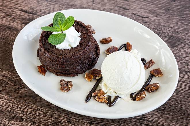 Order Warm Chocolate Cake food online from Wood Ranch BBQ & Grill store, Rancho Santa Margarita on bringmethat.com