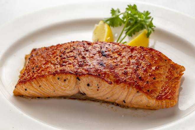 Order Grilled Norwegian Salmon food online from Benjamin Steakhouse store, White Plains on bringmethat.com