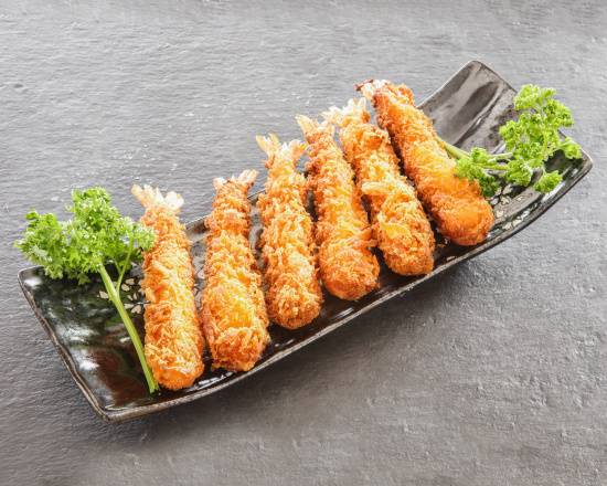 E10. Crevettes tempuras (6 pièces)
