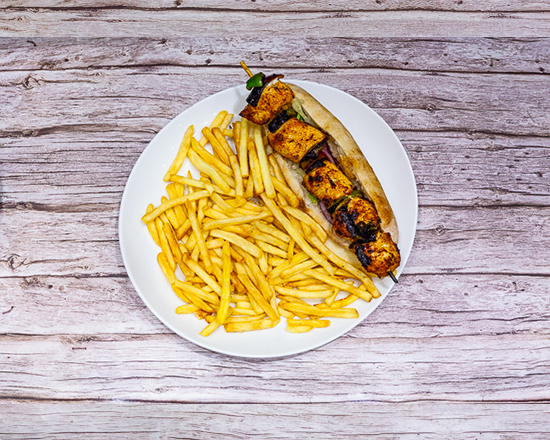 Menu sandwich classique brochette
