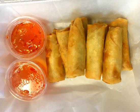 Order 8 Vegetable Spring Rolls food online from Bangkok Fusion Café store, Saint Petersburg on bringmethat.com
