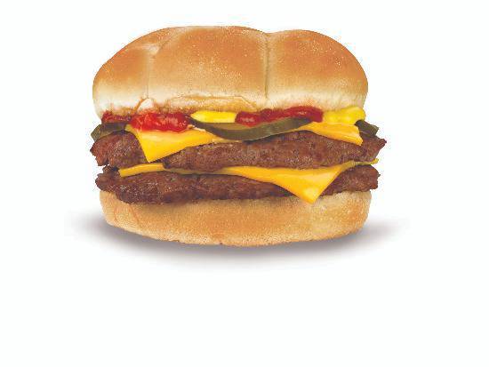 Order Double Cheese Burger Sandwich food online from A&W Restaurant store, Tampa on bringmethat.com