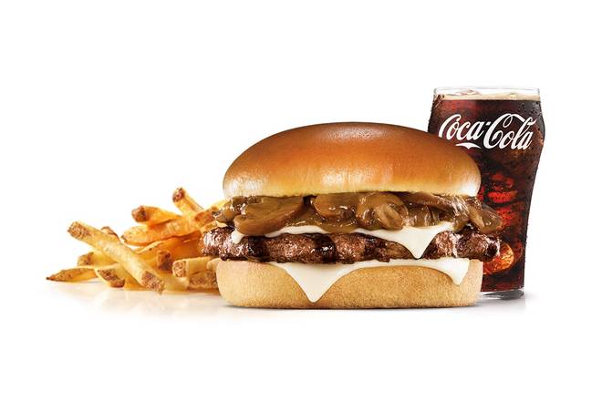 Order Mushroom & Swiss Angus Burger Combo food online from Hardee store, Chambersburg on bringmethat.com