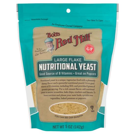 Order Bob's Red Mill Large Flake Nutritional Yeast 5oz food online from Everyday Needs by Gopuff store, Montgomery on bringmethat.com