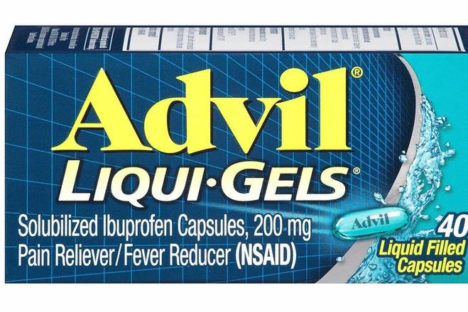 Order Advil Liqui-Gels Pain Reliever/Fever Reducer, Solubilized  200mg, 2/Packet food online from Turbo Merce store, Alpharetta on bringmethat.com