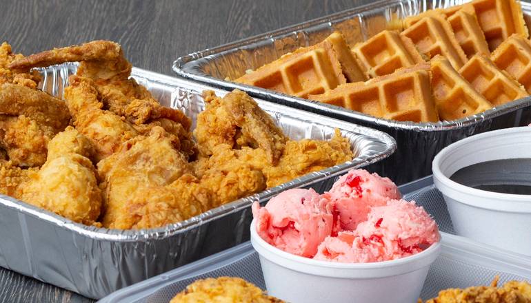 Order Fried Chicken & Waffles for 4 food online from Metro Diner store, Daytona Beach on bringmethat.com