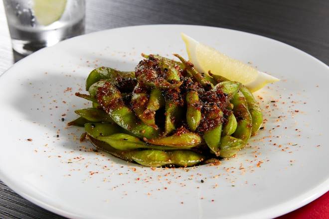 Order GARLIC EDAMAME food online from RA Sushi Bar store, Las Vegas on bringmethat.com