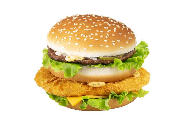 Chicken beef burger