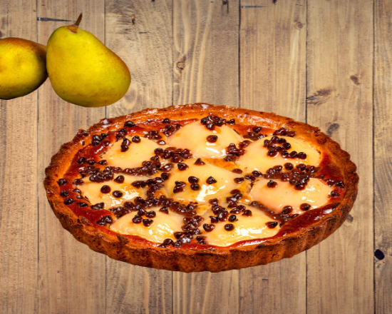 Tarte amandine poire chocolat