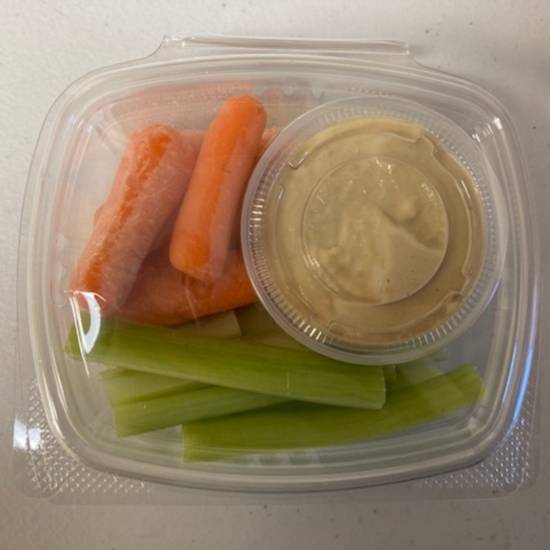 Order Container of Hummus with Carrots & Celery food online from Perfect Pita store, Greenbelt on bringmethat.com