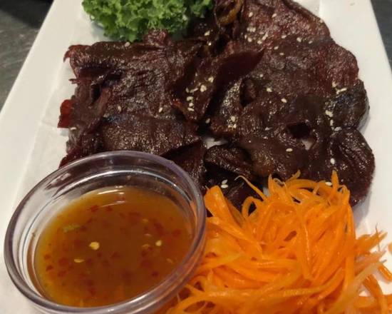 Order LARGE Lao Beef Jerky - Siin Savan food online from Lan Xang store, Fort Myers on bringmethat.com