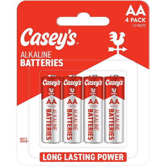 Order Casey's Alkaline AA Batteries 4pk food online from Casey's General Store store, Kearney on bringmethat.com