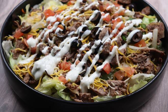 Order STEAK SALAD food online from Pepperjax Grill store, Grand Island on bringmethat.com