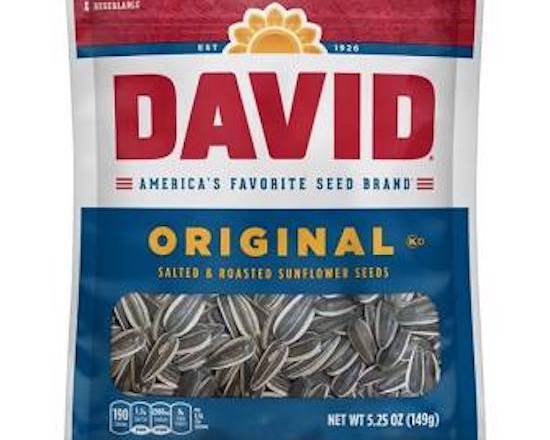 Order David Original Sunflower Seeds 5.25oz food online from George's Market store, San Francisco on bringmethat.com